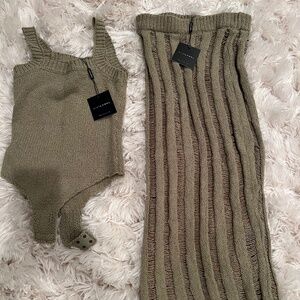 JLUXLABEL knit skirt set